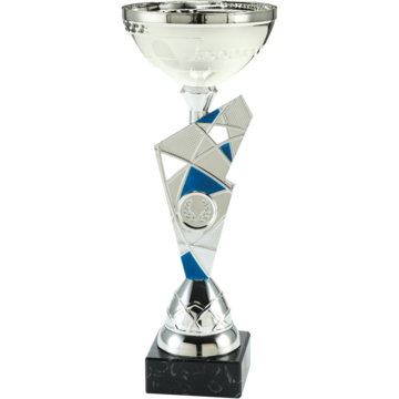 1x  5er Serie Pokale 34,0-27,5cm inkl Embl u Gravur silber/bronze Pokal 