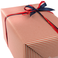 FP440122 Julpapper Lackrand Röd