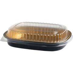 400300 Aluminiumform med lock Svart/Guld 650ml