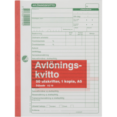 11219 Avlöningskvitto Esselte 50 sidor Med kopia A5