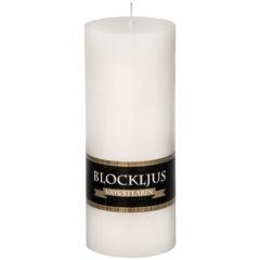 80200 White Paraffin Candle 75h 8x19.5cm