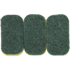 7312070126843-1 Refill till diskborste med svamp Grön 3-pack