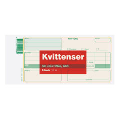 11116 Kvittensblock Esselte 50 sidor Utan kopia A65