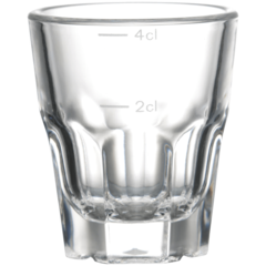 100204 SHOTGLASS GRANITY UKNUS. 4 CL