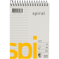 119200 Spiralblock Bantex Spi Linjerat A6