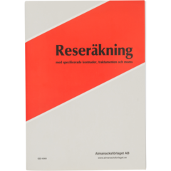 42800 Blankett Brunnen Reseräkning A4