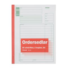 11232 Orderblock Esselte 50 sidor Med kopia Vit A5