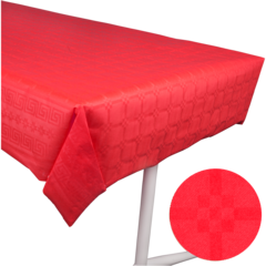 127170 Dækserviet Damask Rød 1,2x8m