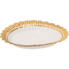 92755 Pergamynformar Vit / guldkant 75x20mm