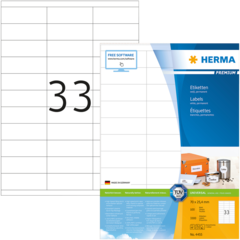 4008705044554 Herma Etikett 7X2,54 cm Vit