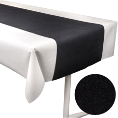 166140 Premium Table Runner Black 0.4 x 24m