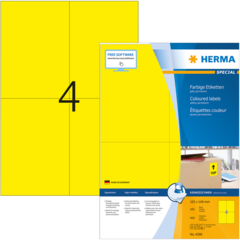 34396 Etikett Herma 105X148Mm Gul