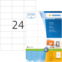 4464 Etikett Herma 70x37mm Vit