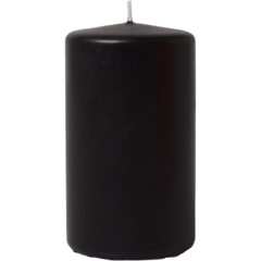 734216 Blockljus Paraffin Svart 30h 6x13,5cm