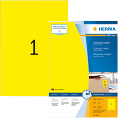 4401 ETIKET HERMA 210X297 MM. GUL