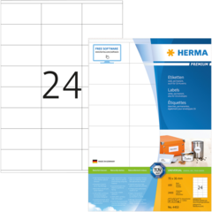 4453 Etikett Herma 70x36mm Vit