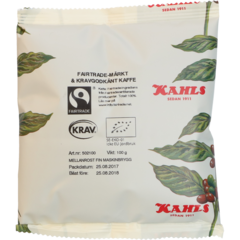 5221004 Kahls Kaffe Fairtrade & KRAV Mellanrost Fin Maskinbrygg 100g