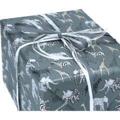 FP4406231 GAVEPAPIR SAFARI GRÅ