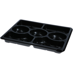 1625020970200 Uppläggningsfat Zen 7-Fack Svart 1518ml 250x320x33mm 1518ml