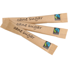PLA134-1 Rörsocker Brun Fairtrade Portionspåsar 3g