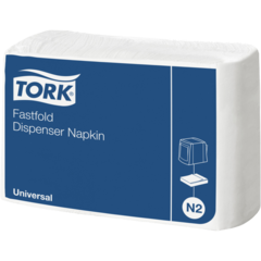 15710933 Tork Fastfold N2 1-Ply Dispenser Napkin 30x25cm White