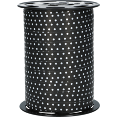 1068304 Black Polka Dot Ribbon 10mm x 225m