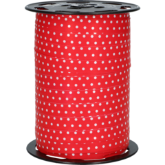 1068303 Polka Dot Ribbon Red/White 10mm x 225m