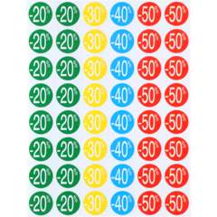 158990 Etikett 20-50% 24mm