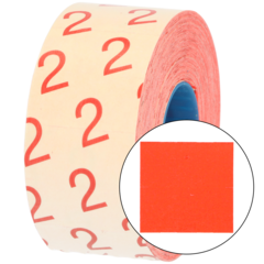 7340002238326 Prisetikett 29x28mm G2 Flour Röd