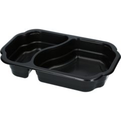 119149883 Duniform Take-Away PP 2-fack Svart 700+400ml 250x159x45mm