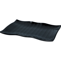 TB9053 Bølgeformet fad melamin sort 30x21x3cm