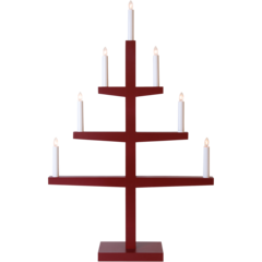 21215 Candle holder Star Trading Tripp Red 7 lights
