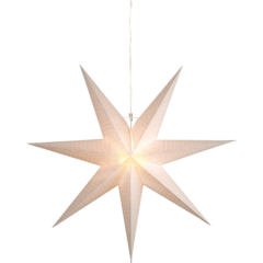 23125 Stjärna Papper Dot Vit