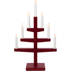 212-05 Ljusstake Star Trading Trapp Röd 7 ljus