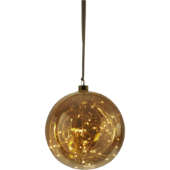 45785 GLASS BULB GLOW AMBER 21CM