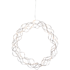 69037 DEKO WREATH CURLY CHROMIUM