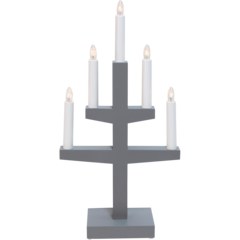 211-01 Candle holder Star Trading Stair Gray 5 candles