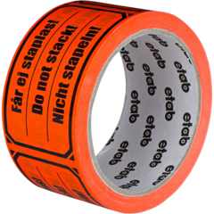 ETAB9630 Packtejp ‘FÅR EJ STAPLAS’ etab 9630 Fluor Orange 50mm x 33m