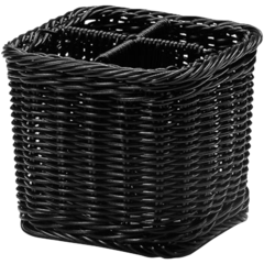 C06072K Bestickkorg 4-fack Sunnex Svart 16x16cm