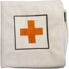 9087301148 Mikrofiberduk Vikur T2 30x30cm Vit Sjukhussymbol