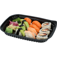 6290010700 Sushi/Salladsform Svart 55cl
