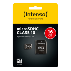 3413470 Minneskort Micro SDHC Intenso 16GB