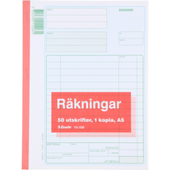 11203 Räkningsblock Esselte 50 sidor Med kopia Vit A5