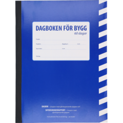 92729900 Byggdagbok Burde 60 dagar Självkopierande A4