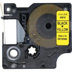 45018 TAPE DYMO D1 SORT/GUL 12MM