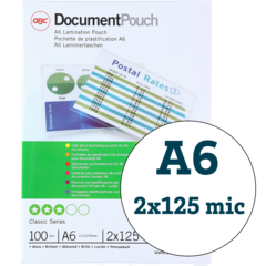 IB581069 Lamineringsficka GBC A6 125Mic