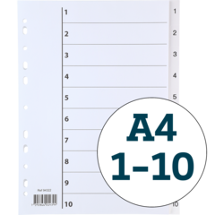 100135 Pärmregister Plast 1-10 A4