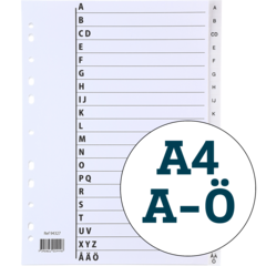 100142 Pärmregister Plast A-Ö A4