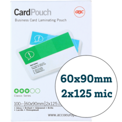 IB551611 Lamineringsficka GBC Visitkort 60X90mm