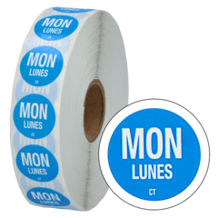 101020111 Etikett Monday Blue Dot